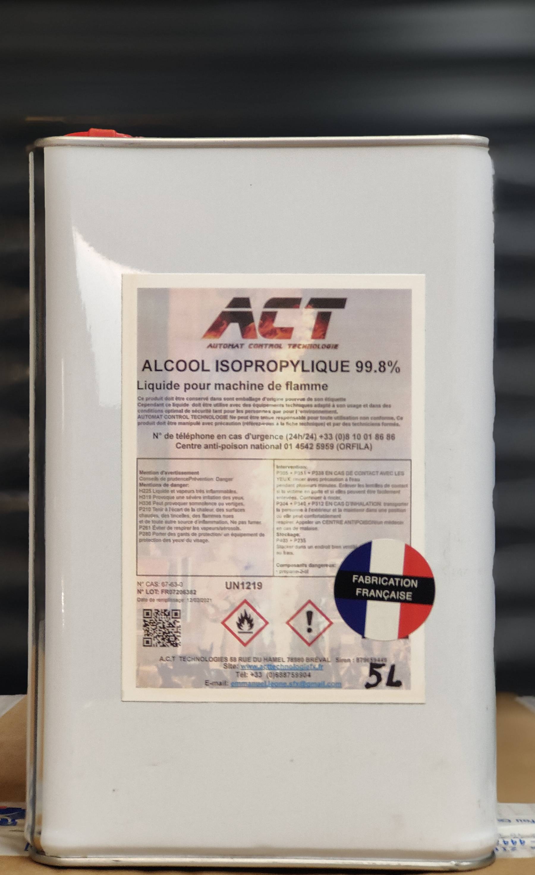 Alcool isopropylique 99.9% 20 litres